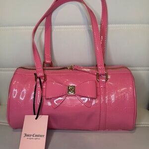 Juicy Couture Shiny Pink Bow Shoulder Bag
